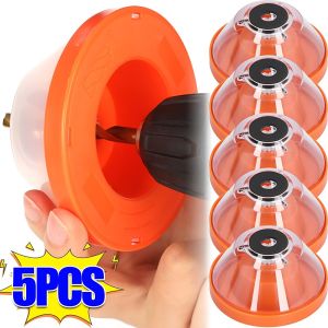 ผ้าคลุมกันฝุ่นสว่านกระแทกในครัวเรือน5ชิ้นชุดสว่านไฟฟ้าการเชื่อมต่อกันฝุ่นฝาปิดถ้วยสว่านเจาะไฟฟ้ามีที่ครอบยางกันฝุ่น