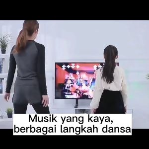 Double Dancing Mat Wireless TV dengan 2 Game Controller Dancing Pads dengan Remote Controller