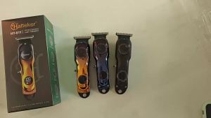 Máy Cắt Tóc Điện Hatteker Có Màn Hình LCD Máy Cắt Tóc Có Thể Sạc Lại Tại Tiệm Cắt Tóc Máy Cắt Tóc Có Thể Điều Chỉnh Khoảng Cách Bằng Thép Không Gỉ Dành Cho Râu Ria Mép Và Cơ Thể Của Nam Giới