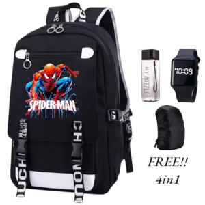 Tas Ransel Anak Sekolah Laki Laki Sd Smp Fashion 4in1 SPIDER MAN TR 0120 Ransel Cowo Paket Murah
