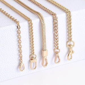Golden Bag Chain Metal Extension Chains Shoulder Belt Replacement Underarm Crossbody Bags Strap Chain For Womens Bag Accessories