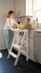 SG Ready Stock Eco-Friendly Montessori-Style Kids Step Stool with Foldable Design and Durable Construction