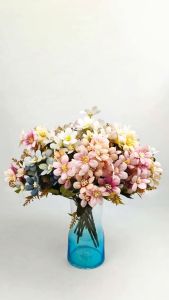 Bunga Aster Ulir Cabang 5 - artificial plastik Imitasi bunga mawar daisy Carnation untuk dekorasi wedding atau dekorasi pelaminan dekorasi kamar dan dekorasi rumah