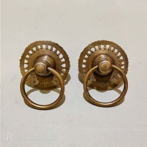 Tarikan Pintu Gebyok Kuningan Motif Gby 024 Antik 2 Pcs