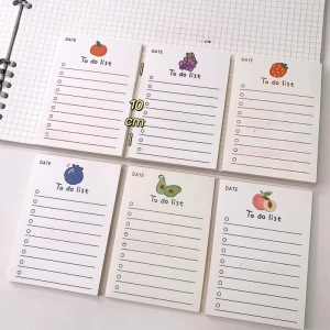 50 sheets/book to do list Memo Pad Cute Stationery Notes Portable Notepad Office Supply Fruit Notebook