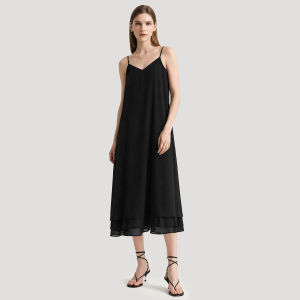 AMII | Collage Material Splicing Chiffon Dresses