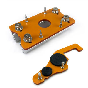 สําหรับ 65 มม.ตัดเครื่อง 2 In 1 Slotted Bracket ที่มองไม่เห็นตัวยึดตู้เสื้อผ้าแผง Punch Locator อลูมิเนียมขนาด