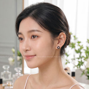 PINK EMPRESS | Bông Tai Đen Hình Vuông Nhỏ Elegance Luxury Đơn Giản