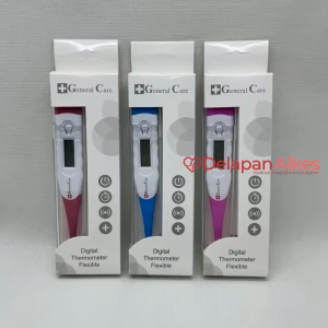 General Care Termometer Fleksibel Digital Ujung Lentur + Casing Penyimpanan Termo Flexy Ketiak Oral