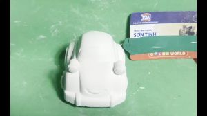 Tô Tượng Thạch Cao xe Ô tô ngộ nghĩnh B1 (Không kèm màu) luyện vẽ decor