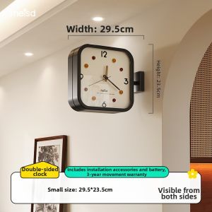 MEISD | Double-Sided Retro Modern Minimalist Wall-Mounted Clock