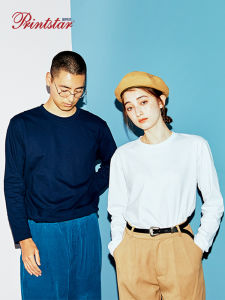 Printstar | Cotton Trendy Long-sleeved Undershirt White Black