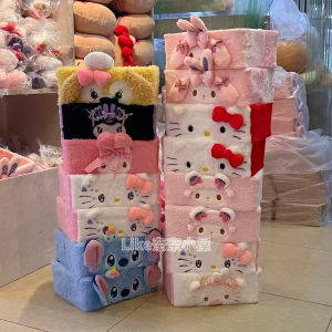 Adorable Meowtician Dog Powder Cosmetic Storage Box Small Plush Organizer Basket Kitchen Dining Table Cute Organizer Box