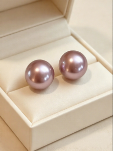 YISHU | Purple Pearl Earrings Women New Fashion 925 Silver