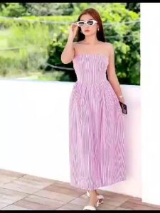 emilClassy Chic & Elegant Premium Quality Plain Color Summer Tube Dress