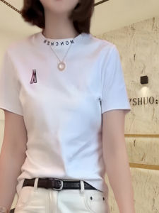 Sporty Style round Neck Short Sleeve T-Shirt Casual Versatile Summer New Design Simple Anti-Aging Slimming Fit for All Ages