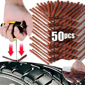 10-100Pcs Car Motorcycle Tire Repair Strips Tubeless Seal Strip Tyre Puncture Rubber Strip Plug Car Bike Tire Repair Accessories