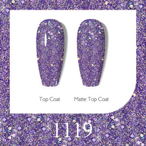 Rainbow Ghini 8ml Colorful Fine Glitter Soak Off UV Nail Polish Long Lasting Prussian Blue & Wine Red Color Shiny Gel Varnish