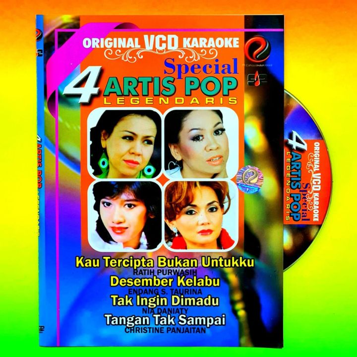 Kaset Vcd Original Lagu Karaoke 4 Pop Artis Wanita Legendaris Lagu Karaoke Tembang Lawas