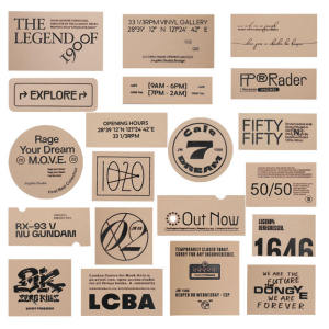New Fashion Letter Print Labels Rectangular And Circular Patch Labels for Clothes And Pants Glue Printed Cloth Labels