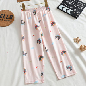 Pure Cotton Loose Childrens Sleepwear Pants Home Use Spring Autumn Summer Thin Warm Air Conditioning Baby Boys Girls Trousers