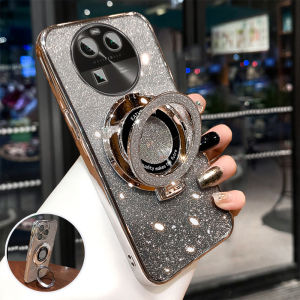 Oppofindx6 Phone Case Good-looking Curved Screen Drop-Resistant Protective Case Findx6pro Trending Women Magnetic Bracket Soft Case Pgfm10 All-Inclusive Lens Pgem10 Silicone Popo Lanyard