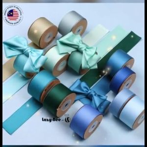 Lazy Bee Luxury Premium Silk Satin Ribbon 5 meter for Gift Wrapping Hantaran Bouquet DIY Bow Knot Florist Door Gift