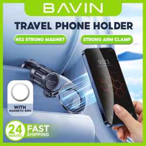 BAVIN PS90 360° Magnetic Phone Holder | Foldable Travel Mount w/ Hands-Free Stand Anti-Slip Pad & Strong Grip