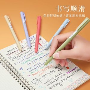 5 PCS 0.5mm Colored Ink Gel Pens Set Morandi Macaron Color for Art Supplies Decoration