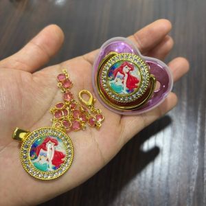 Disney | Kawaii printed shiny baby nipple and nipple holder without bisphenol A Unique design Baby play mouth and newborn feeding set