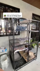 Extra Large Cat Crate Convenience Wheeled Movable Crate Pet Cage Cat House Cat Villa With Platform