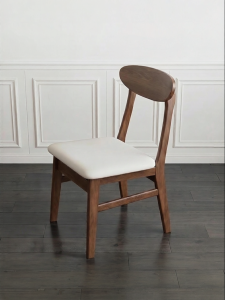 ZHUSHANXIA | Solid Wood Backrest Soft Cushioned Dining Chair