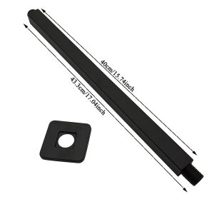 Bourdillat Ceiling Mounted Shower Arm Rain Shower Head Square Extension Arm  Stainless Steel Ceiling Mount Shower Extender