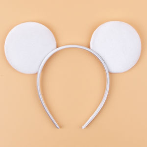 Classic Cute Disney Mouse Ears Headband 3.3"Velvet Ears Headwear Kids Festival Party Sequins Bow DIY Hair Accessories Women Gift