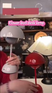 Night Light Creative Light Light Bed Lamp Table Lamp Flower Bud Lamp Half Circle Shape Nightstand MO