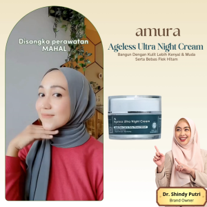 Amura Ageless Ultra Night Cream - Krim Malam Menyamarkan Flek Hitam dan Mencerahkan Wajah