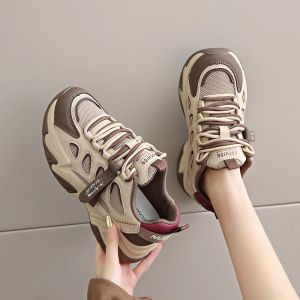 Womens Dad Shoes Spring 2025 New Style Winter Breathable Mesh Lightweight Casual Thick Bottom Sports Shoes Fashionable