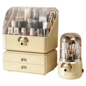 WEIAI | Cosmetic Storage Box Desk Makeup Organizer Dustproof Lipstick Rack Acrylic Box Drawer