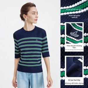 Navigare | Áo Thun Sọc Ôm Body Tay Ngắn Cổ Tròn