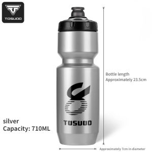 TOSUOD | TOSUOD Cycling Water Bottle 620ml/710ml With Dust Cover Squeeze Design Leak Proof Bike Water Cup Outdoor Hiking Camping Bottle