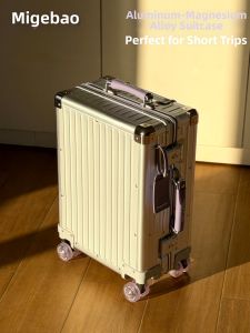 MIGEBAO | Aluminum-magnesium alloy Super-lightweight 20-inch Cabin Luggage with Password Lock