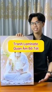 Tranh Treo Tường Phòng Thờ Quan Thế Âm Bồ Tát - Tranh Laminate Tráng Gương - Newshop