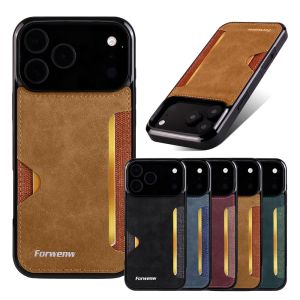 Leather Case For Iphone 17 Air 16 Promax 15 Plus 14 Pro Max 13 12 mini 11 Iphone17 Iphone16 Card Slots Cards Holder Phone Cover