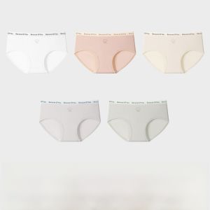 Miiow | Antibacterial Pure Cotton Ladies Underwear Extended Crotch Length Mid Waist Cartoon Triangle Shorts Youth Girls Briefs