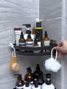 SS- Triangle Shelf Space Bathroom Self-Draining Corner Rack
