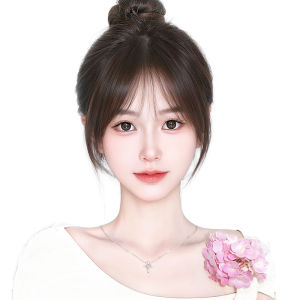 Natural Looking Hairline Bangs Wig for Women Full Real Hair Brushed up Forehead Fake Bangs Hairline Density Hair Patch