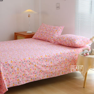 Sumu Warm Floral Fall and Winter Pure Cotton Bed Sheet One-Piece 100 Cotton Twill Encryption Quilt 1.21.51.8 M