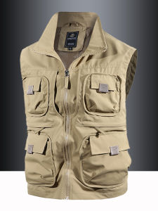 AOHE | Multi-Pocket Workwear Photographer Vest Outdoor Hiking Jacket Sleeveless Waistcoat