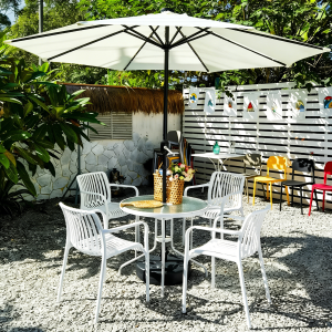 ​​FairCraft​​ Nordic Plastic Chair Dining Chair Home Back Chair Outdoor Chair Waterproof Stackable