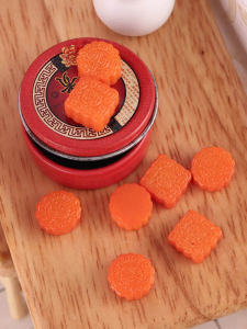 Hộp Đựng Bánh Quy Mô Nhỏ Hộp Sắt Miniature Food Toy Hộp Đựng Bánh Quy Bánh Kẹo Mô Hình Nhà Búp Bê Phụ Kiện Mô Hình 1:12